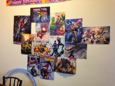superhero comic wall