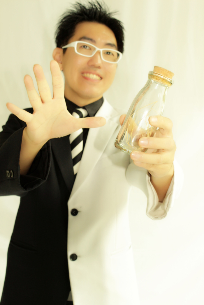 Mr Bottle with his magic bottle