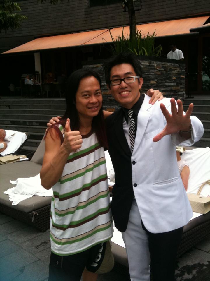 Performed for Calvin Choy's family at Capella Hotel. (He is a Hong Kong singer from the group, Grasshopper)