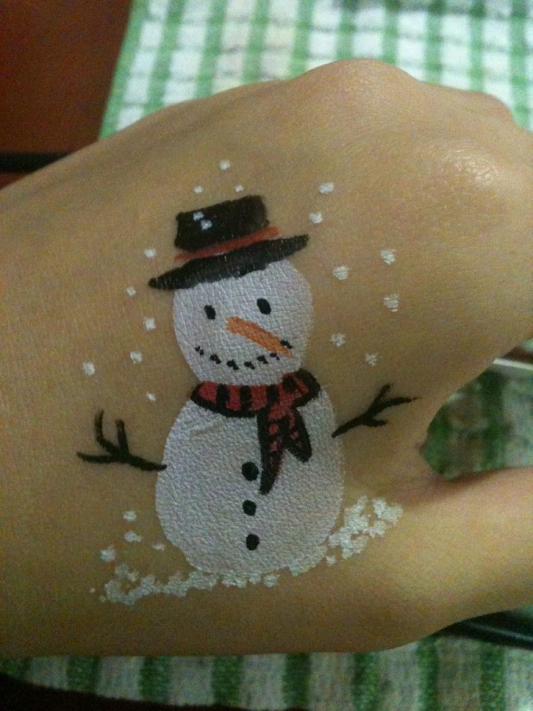 Snowman handpainting