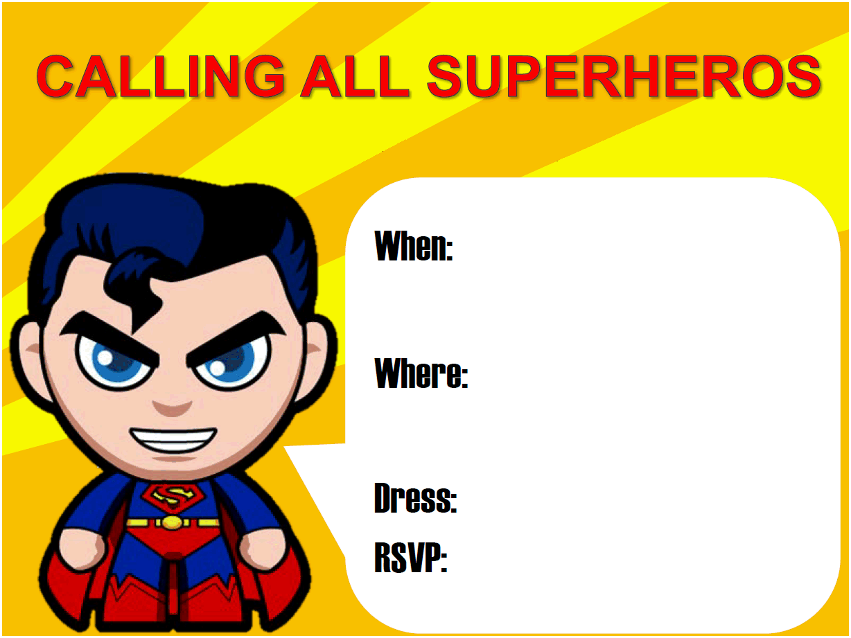 superman invitation