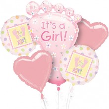 baby shower girl balloon microfoil