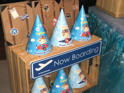 Customised Airplane Party Hats!