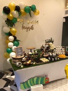 The hungry caterpillar dessert table