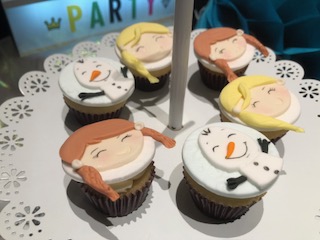 princess and snowman cupcakes