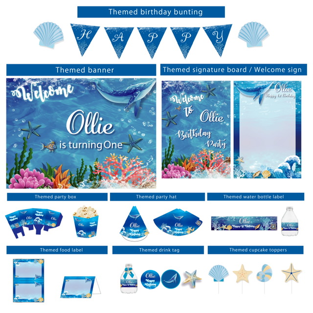 Under the Sea decorations - Marine animals Decor packages