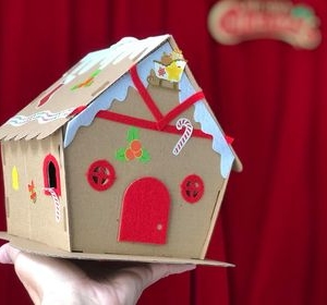 christmas cardboard LED house, Christmas art & craft