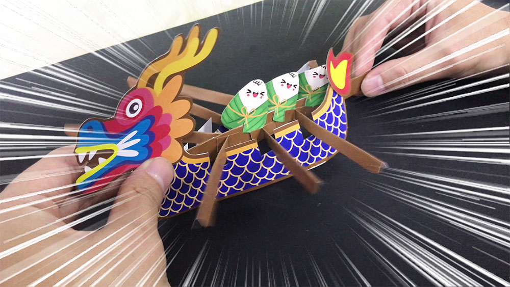 Dragon Boat Papercraft Download Printable Simple Art Craft