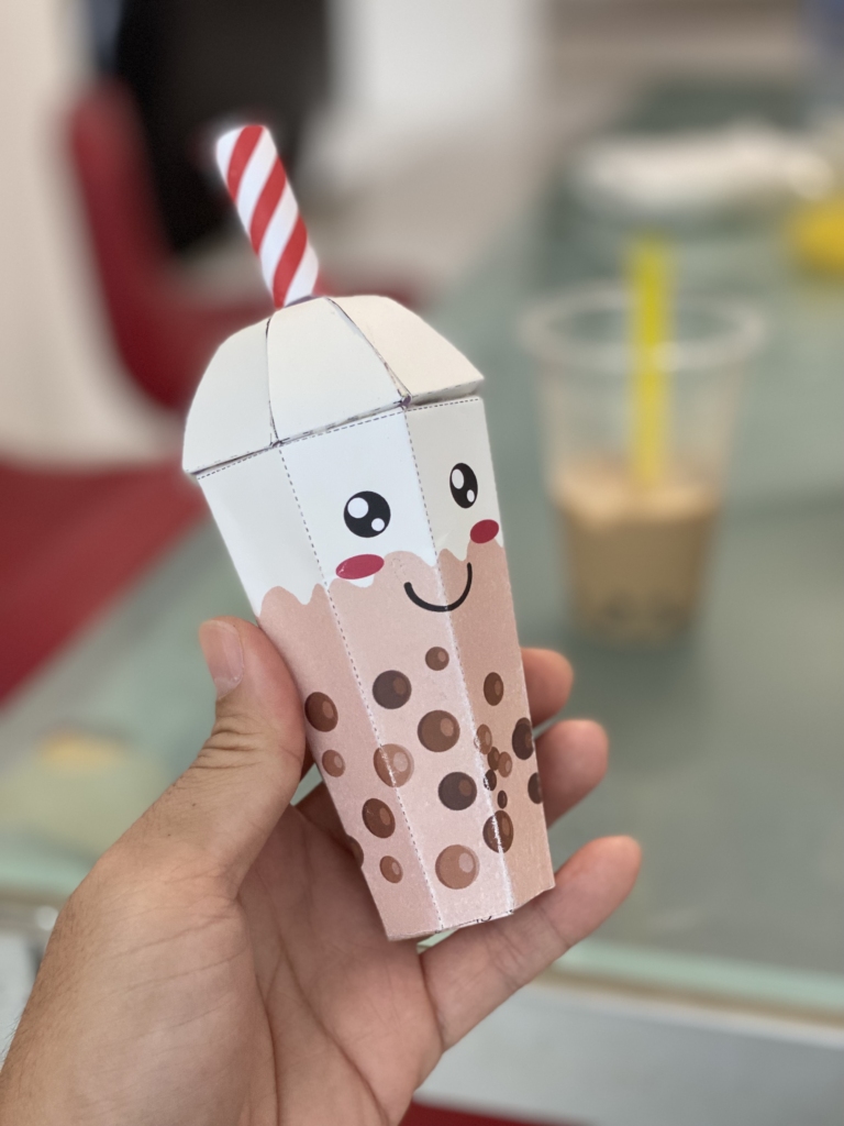 bubble tea papercraft