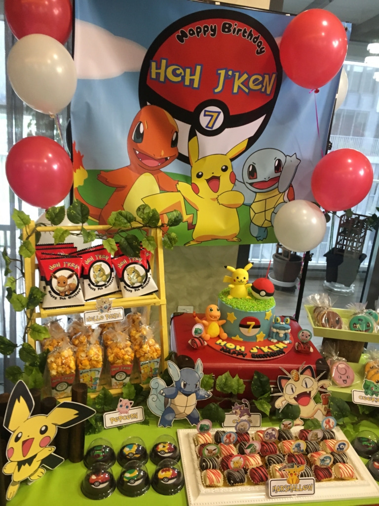 pokemon dessert table