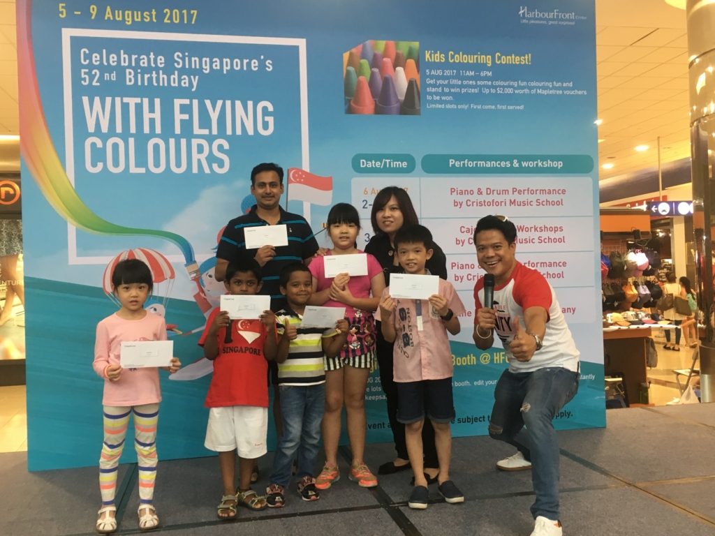 National Day colouring contest organised by Mr Bottle's Kids Party