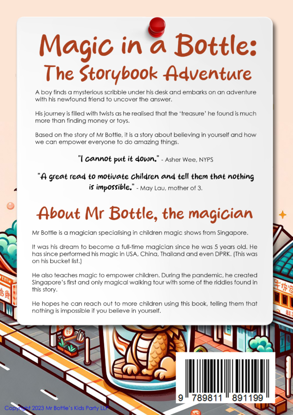 Magic in a bottle: the storybook adventure back cover of book