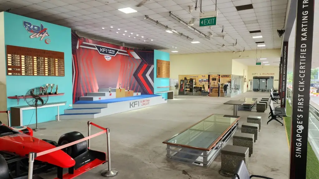 lounge of the go kart venue