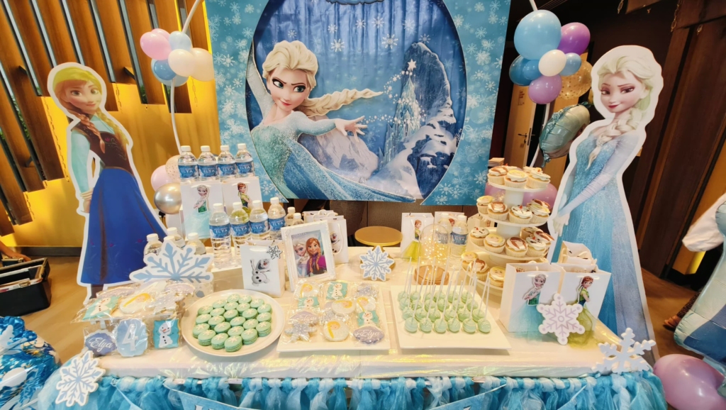 elsa dessert table