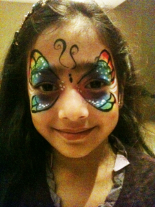 Rainbow Butterfly Face painting