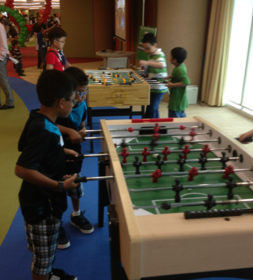 football table for sports-themed party for adults