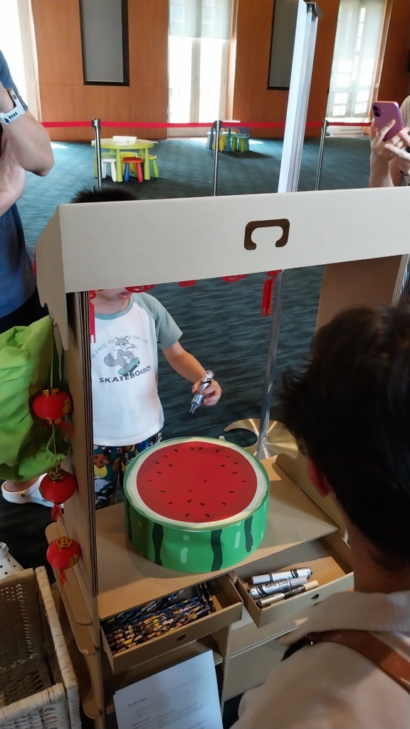 fruit stall- watermelon cutting